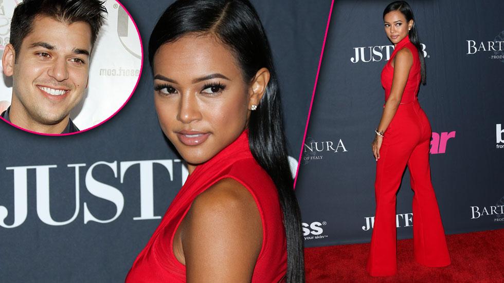 Karrueche tran smile happy dating rob kardashian