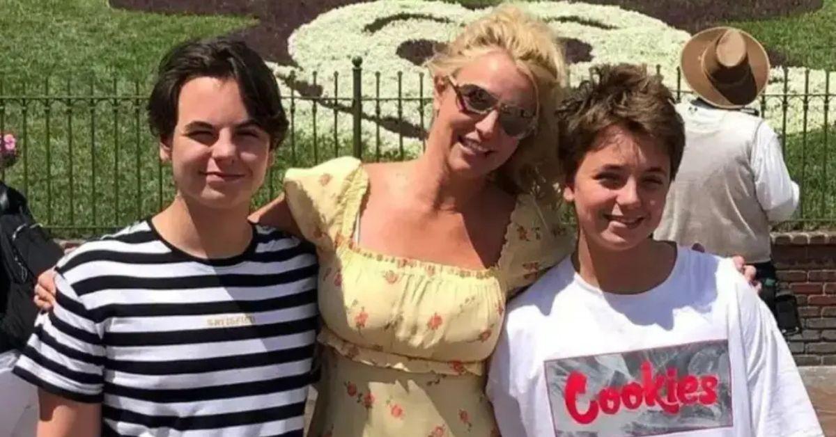 image of The pop star shares two sons with Kevin Federline. 