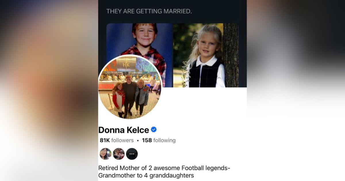 image of Donna Kelce updated her Facebook cover photo after the pair's engagement news went viral. 
