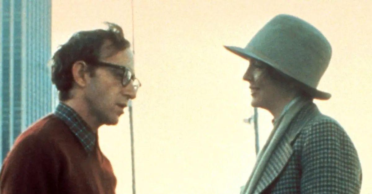 Photo of Diane Keaton and Woody Allen collaborated on the Broadway play 'Play It Again' in 1969.