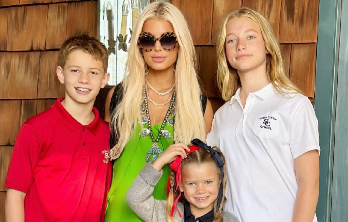 very proud jessica simpson shares rare photos all  kids sweet post