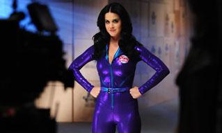 Katy Perry shoots a new ad campaign for Popchips. Perry was