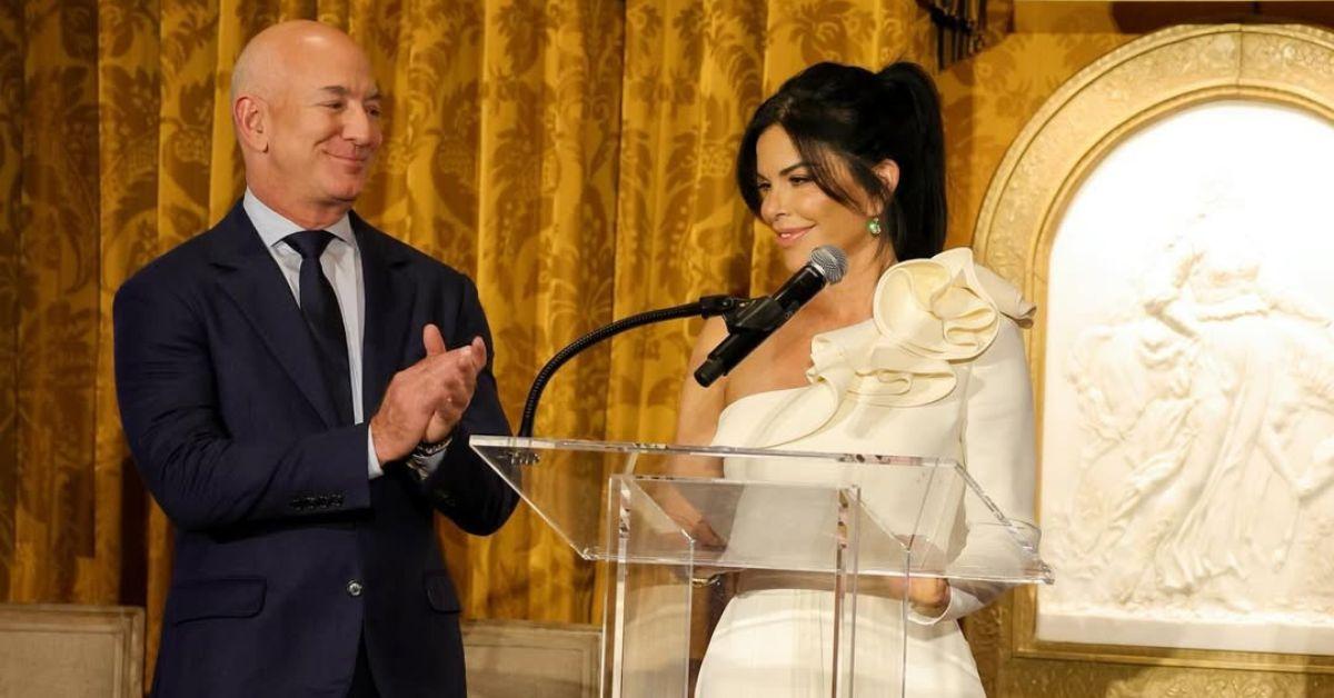 Photo of Lauren Sanchez and Jeff Bezos