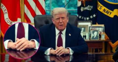 Composite Photos of Donald Trump and His Hads