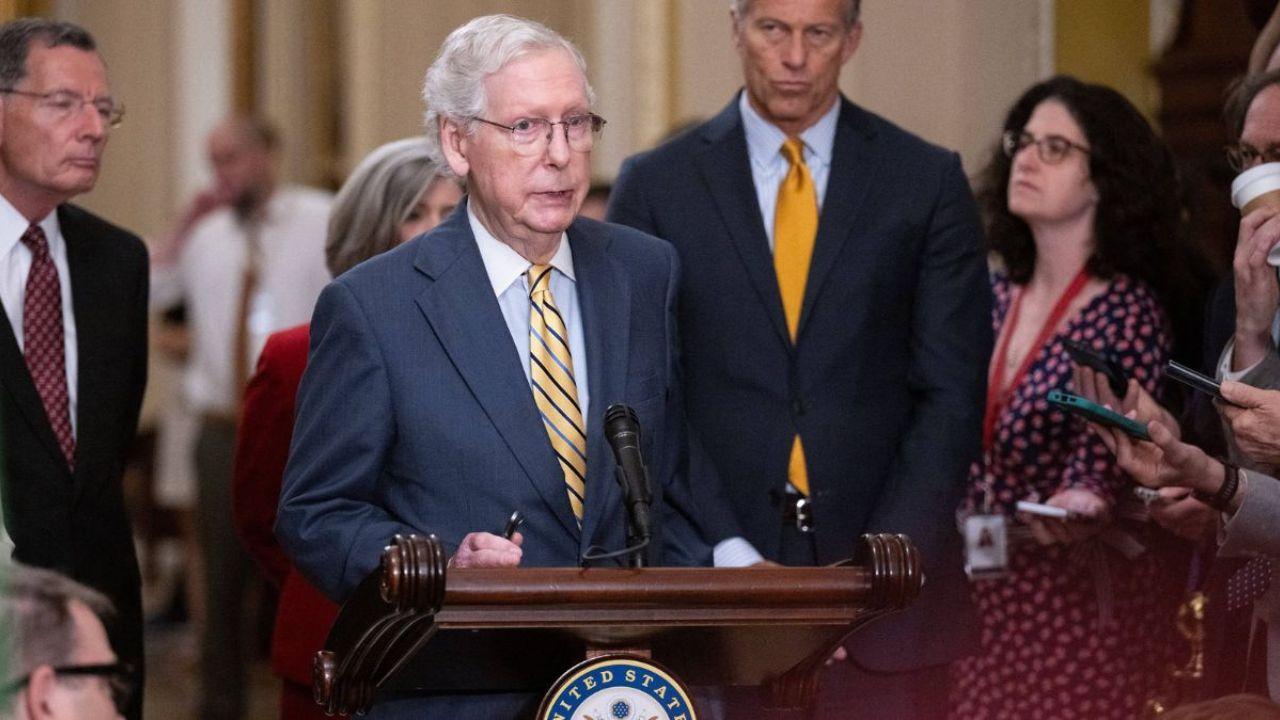 Image of Mitch McConnell remained away from the Senate as lawmakers prepared to reconvene in Washington.