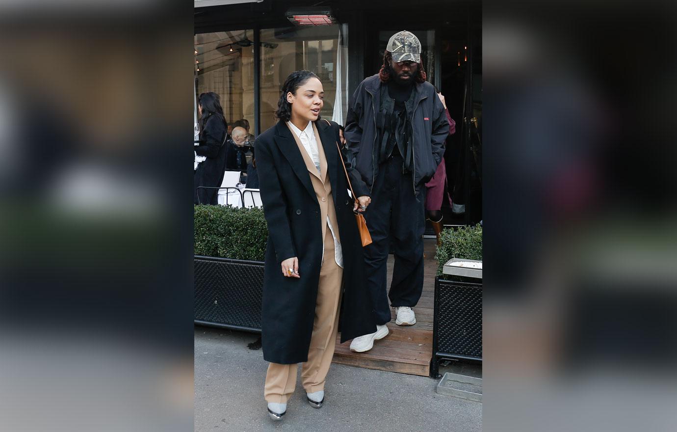 Tessa Thompson & Dev Hynes Dine Together During Paris Fashion Week