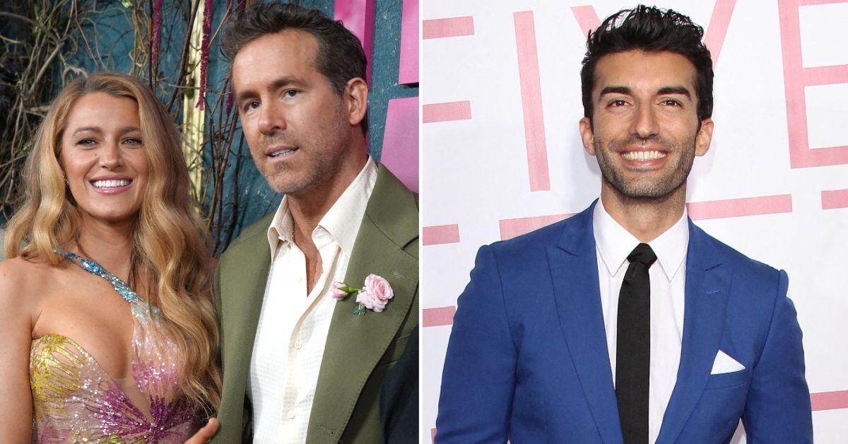 Composite photo of Blake Lively, Ryan Reynolds and Justin Baldoni. 