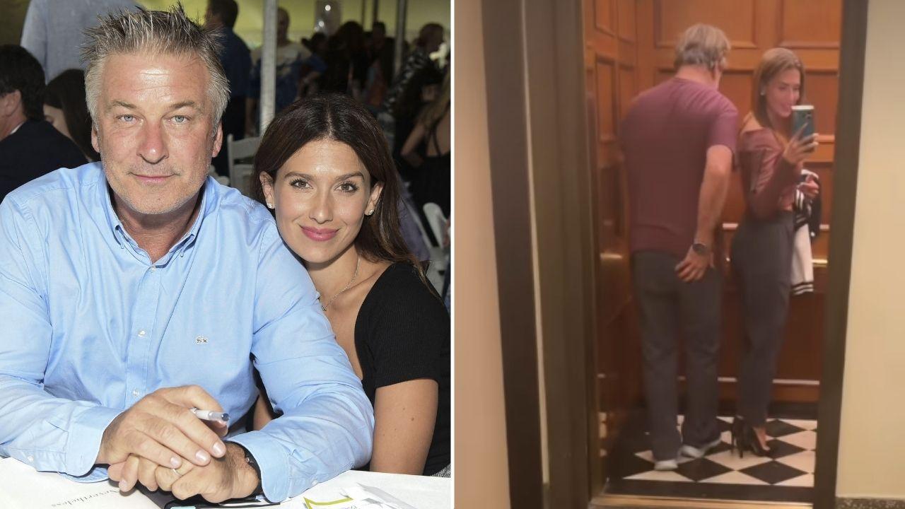 Split photo of Hilaria Baldwin and Alec Baldwin