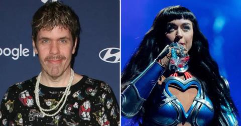 Split photo of Perez Hilton & Katy Perry