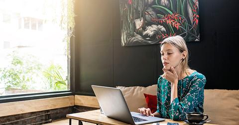 Woman Using Computer