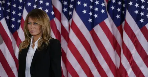 Former First Lady Melania Trump all by herself