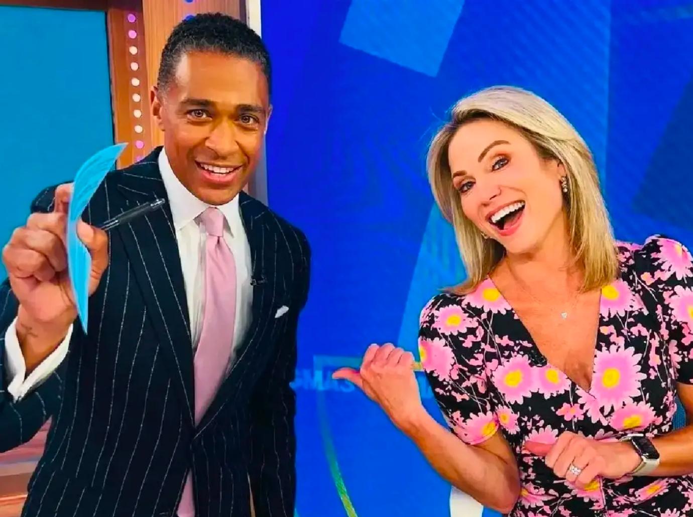 Amy Robach and T.J. Holmes Hold Hands During Bar-Hopping Date