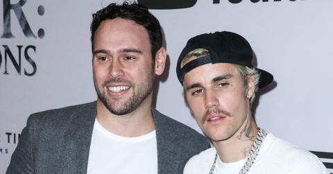 Photo of Scooter Braun and Justin Bieber.