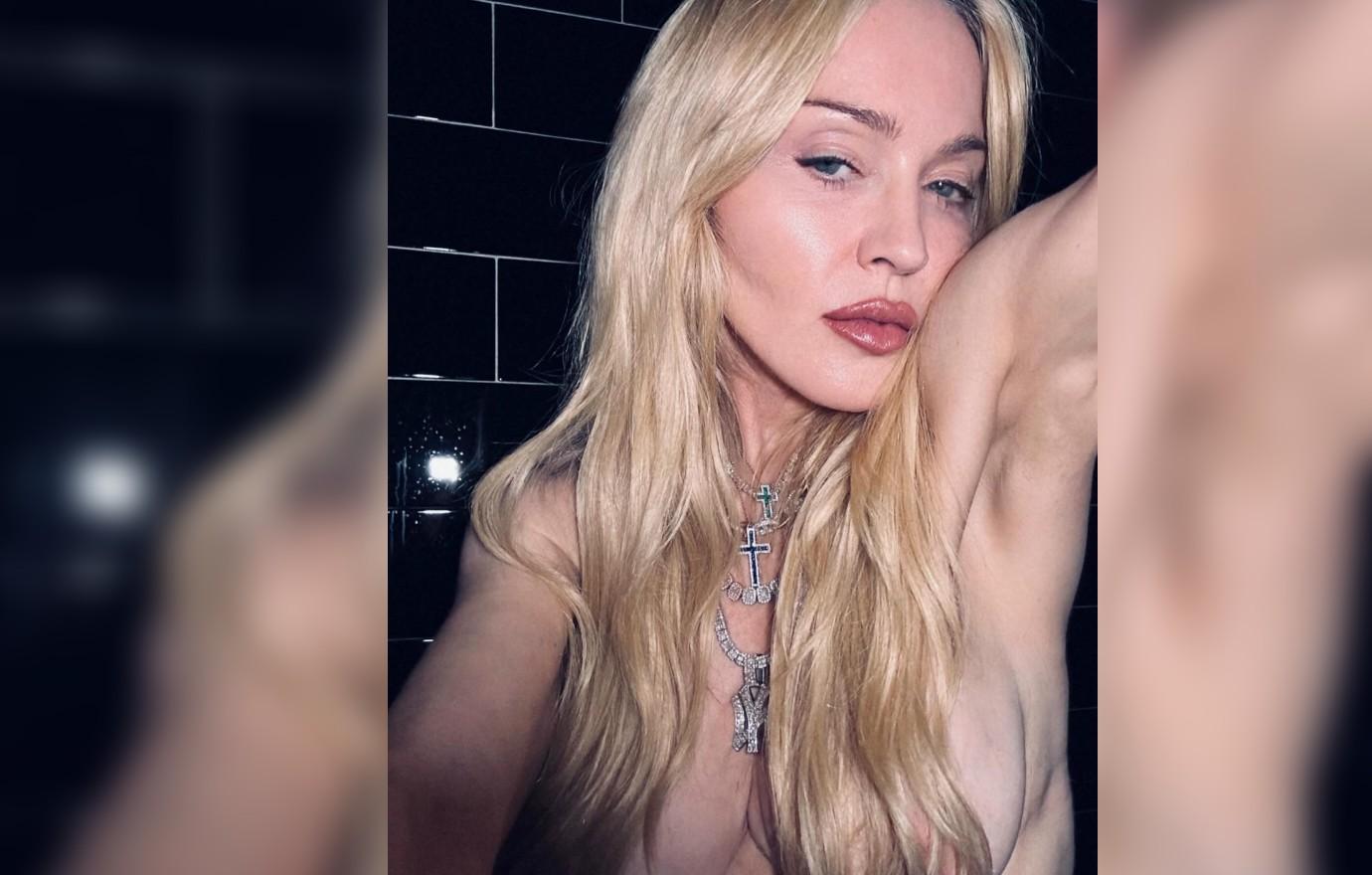 madonna posts topless pics instagram