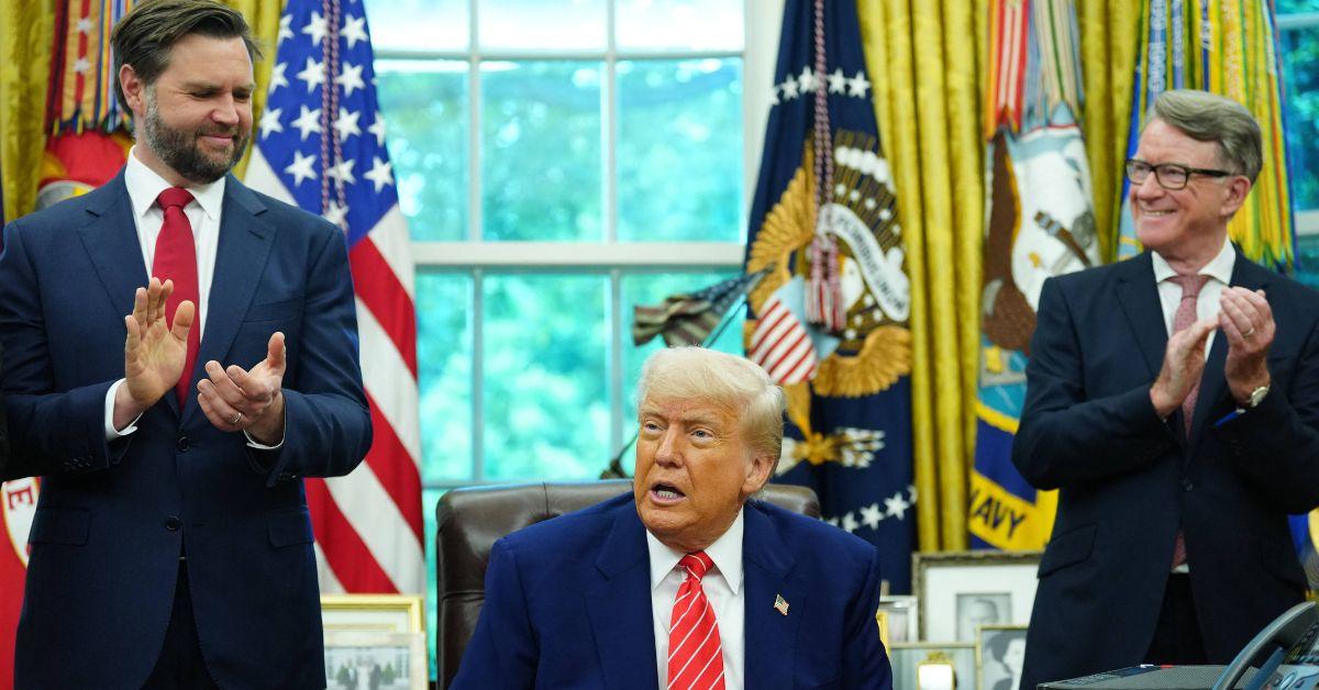 photo of Peter Mandelson was with Donald Trump in the Oval Office in May