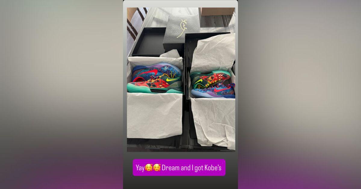rob kardashian daughter dream matching kobe bryant sneakers rare post