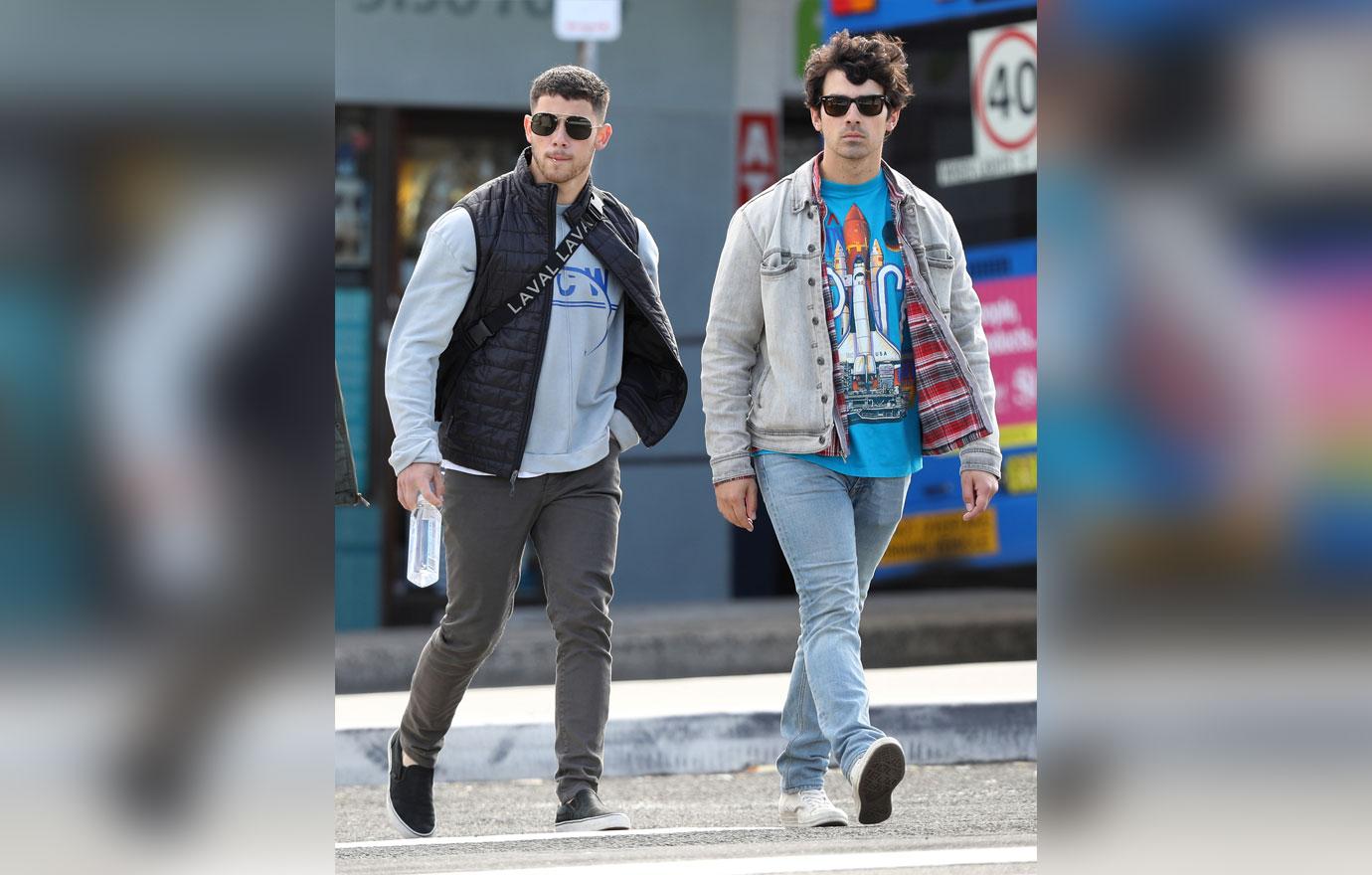 EXCLUSIVE: The Jonas Brothers pictured filming in Sydney.