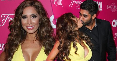 farrah abraham kissing simon saran at the ok magazine party