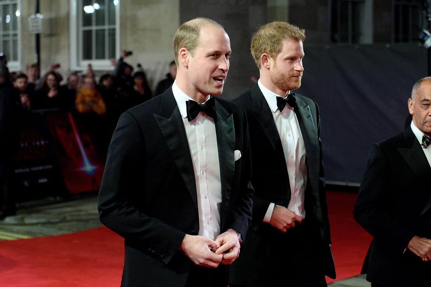 Prince William Prince Harry Star Wars Premiere