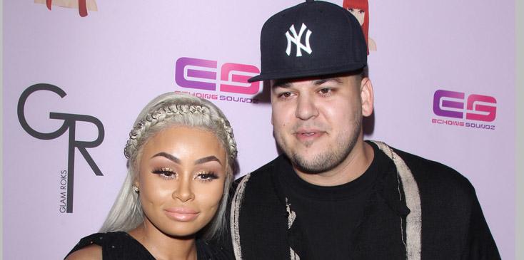 Blac Chyna and Rob Kardashian at Blac Chyna&#8217;s &#8220;ChyMoji&#8221; launch party in Hollywood