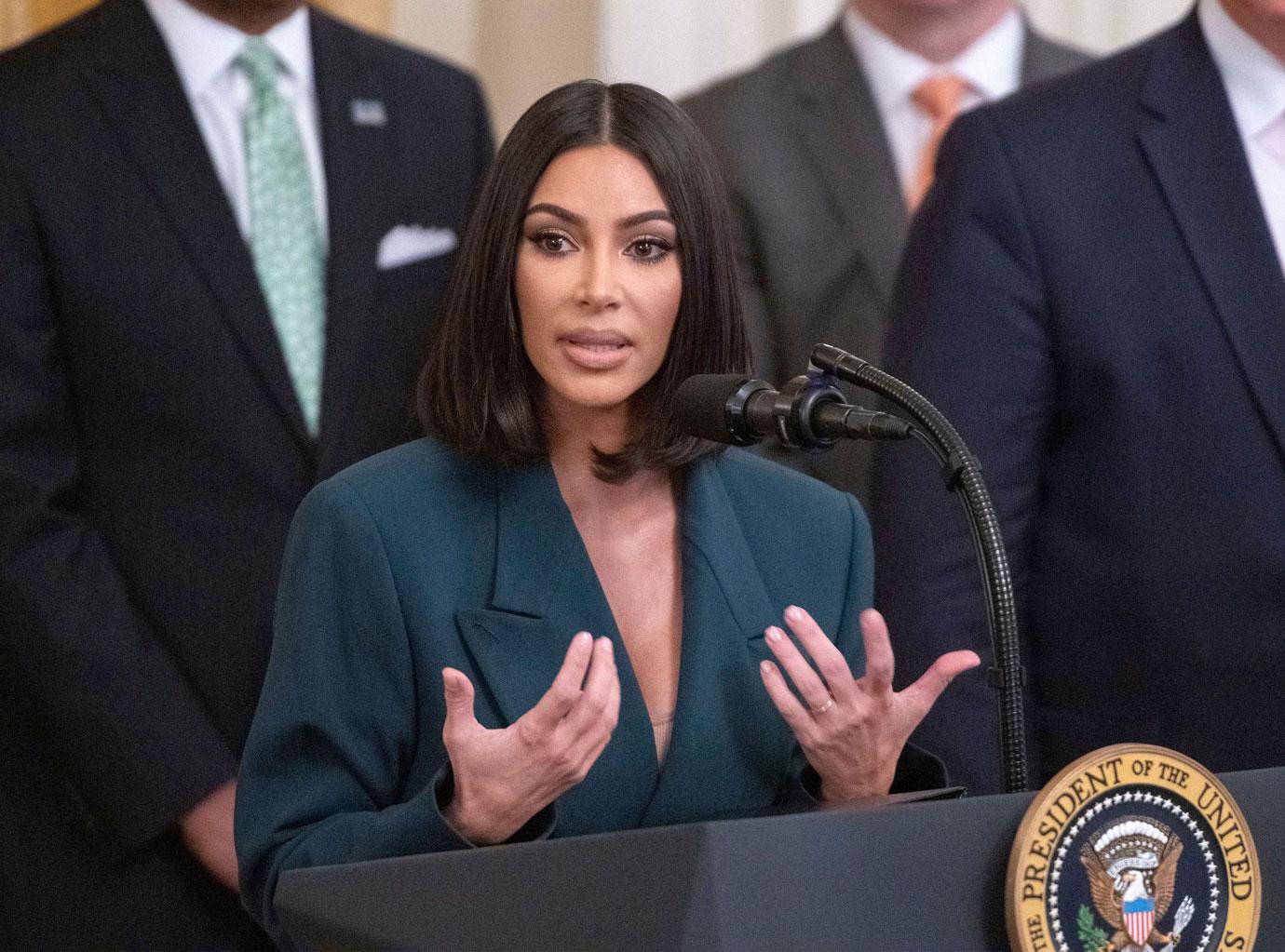 Kim Kardashian Speaking At The White House