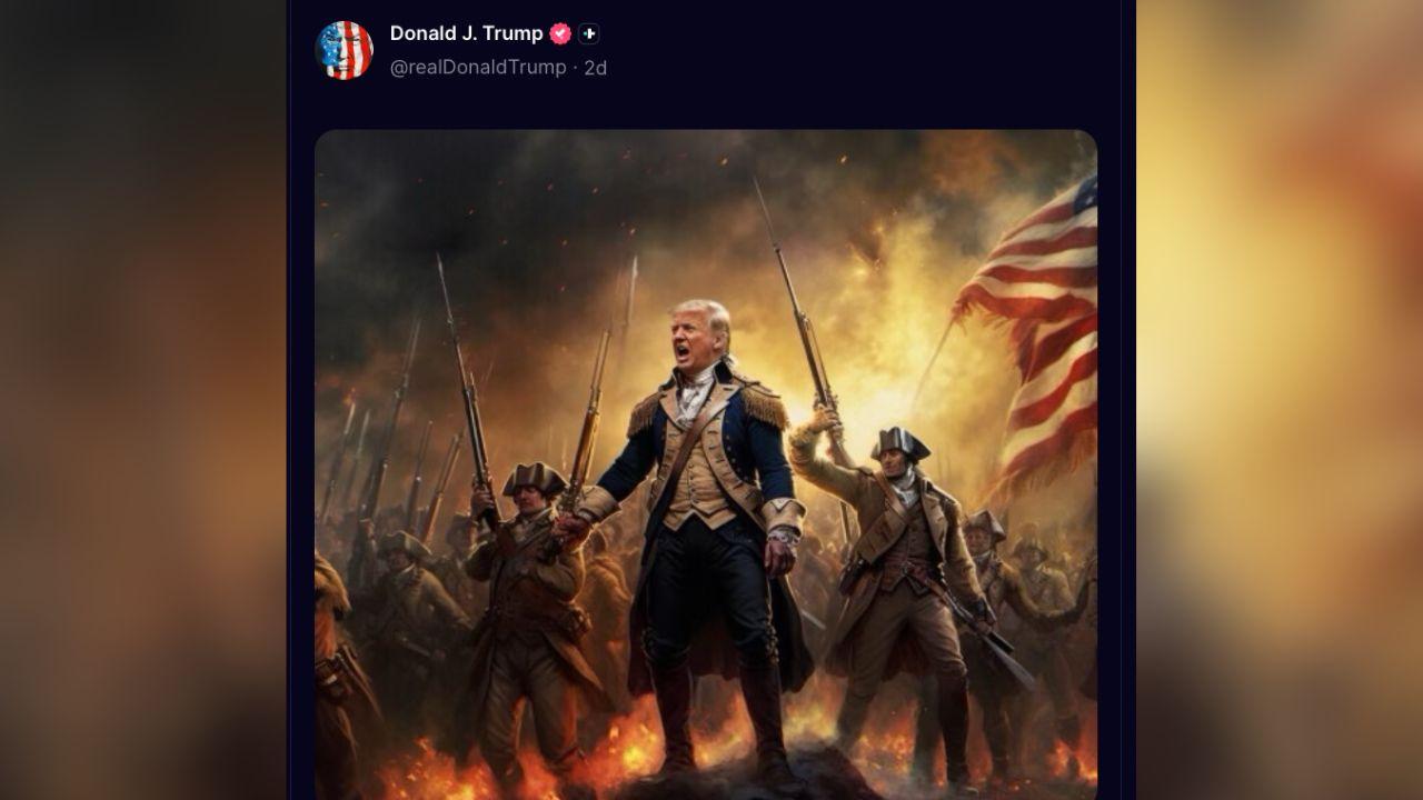 Image of Official government accounts continued posting AI-generated meme content.