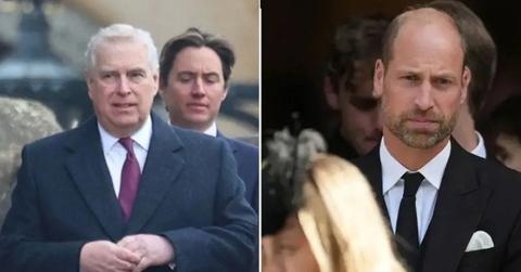 image split of prince Andrew and Prince William
