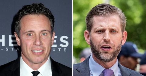 Split photo of Chris Cuomo and Eric Trump.