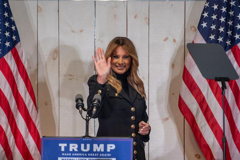 melania trump staged donald trump trial