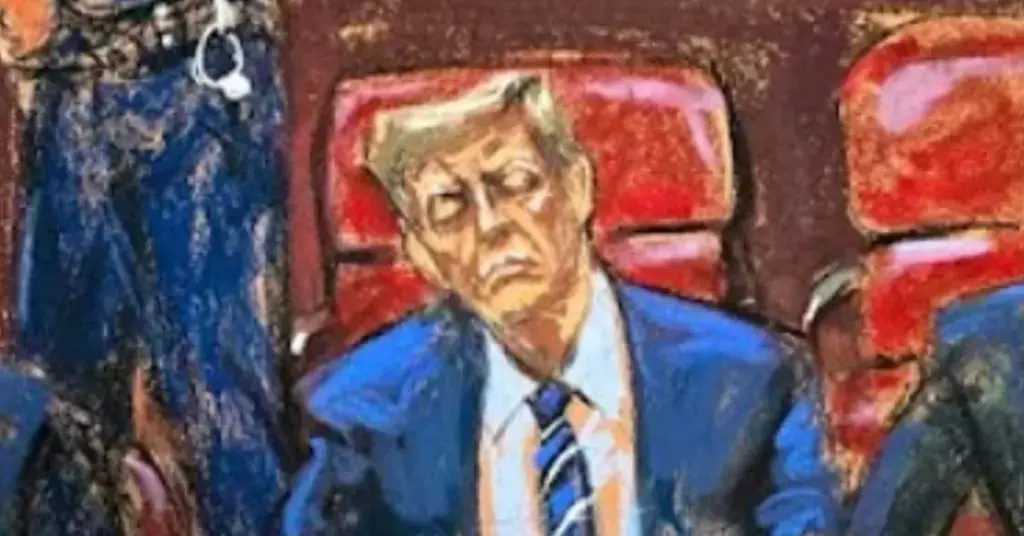 donald trump courtroom sketch