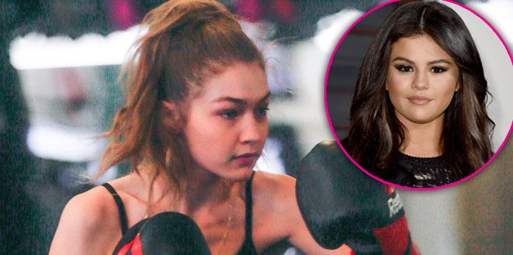 gigi hadid selena gomez boxing workout long