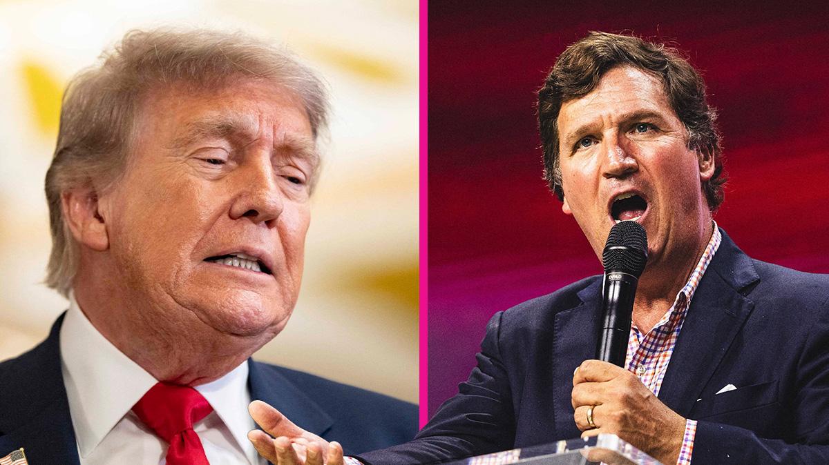 Photo of Donald Trump and Tucker Carlson