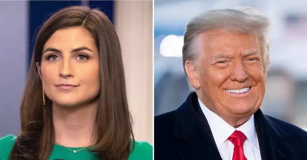 Composite photo of Kaitlan Collins and Donald Trump