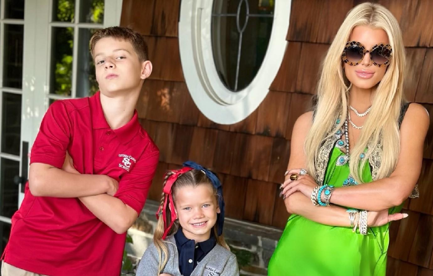 very proud jessica simpson shares rare photos all  kids sweet post