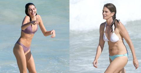 Cindy crawford bikini beach kaia gerber 01