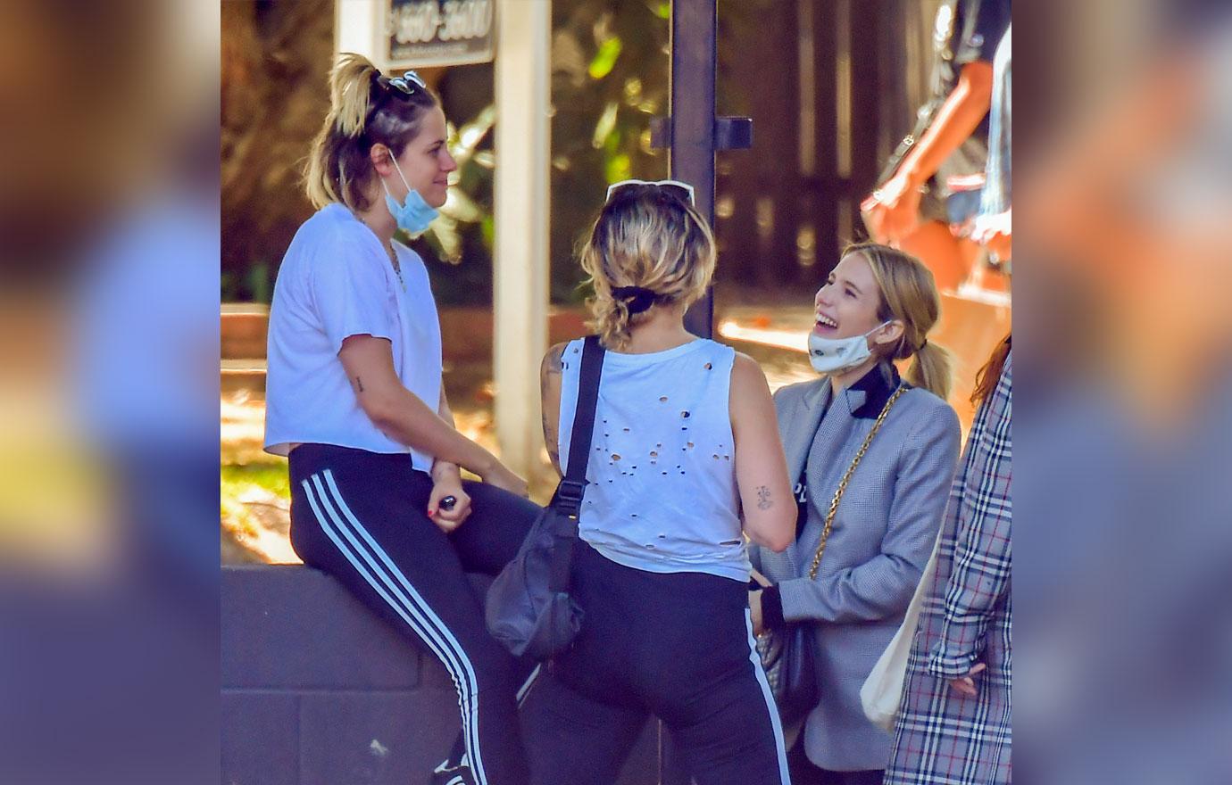 Pregnant Emma Roberts Spotted Coffee Kristen Stewart