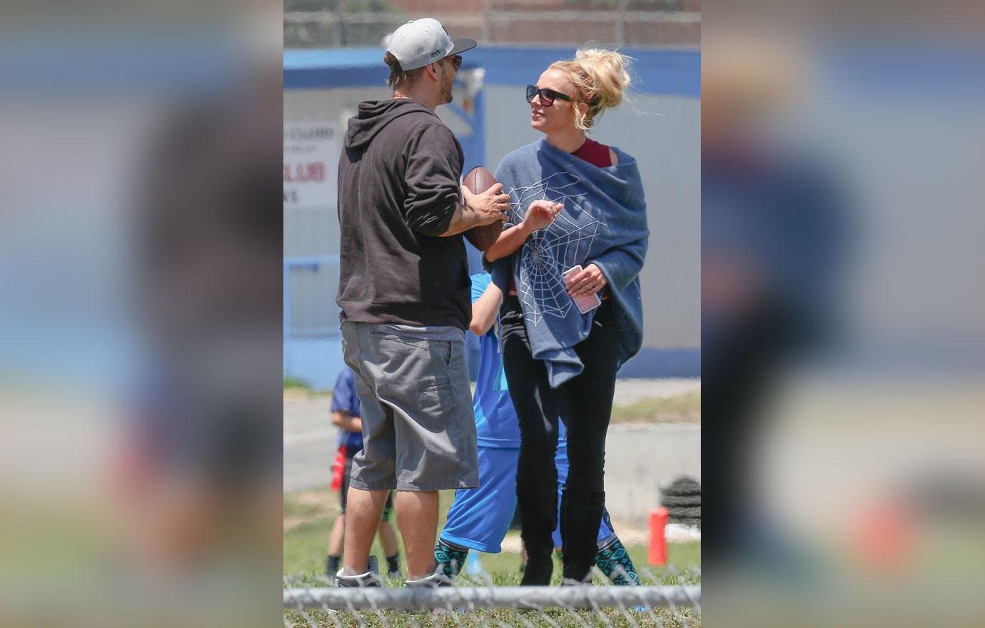 Britney Spears and Kevin Federline reunite for their Boys Soccer Game