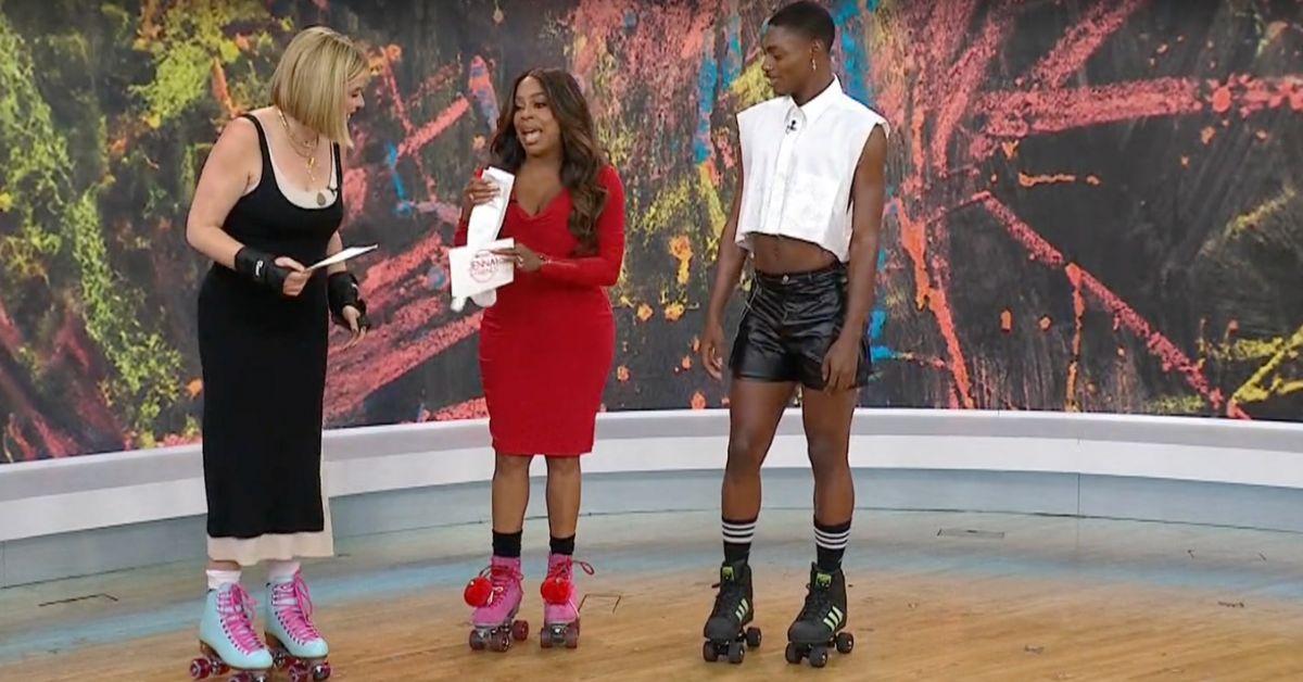 jenna bush hager nearly slips falls roller skating live tv
