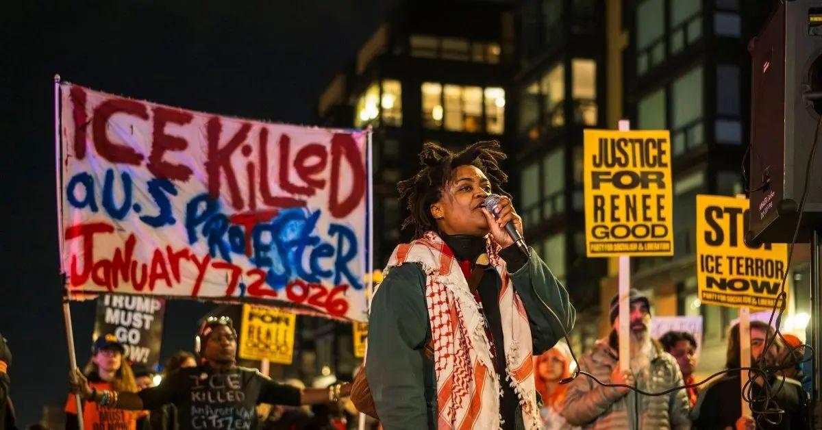 image of Outraged citizens have been protesting since the shooting of Renee Good.