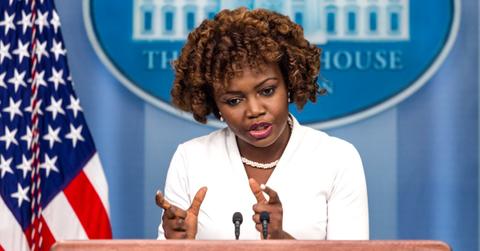 karine jean pierre ridiculed cutting off fox news reporter