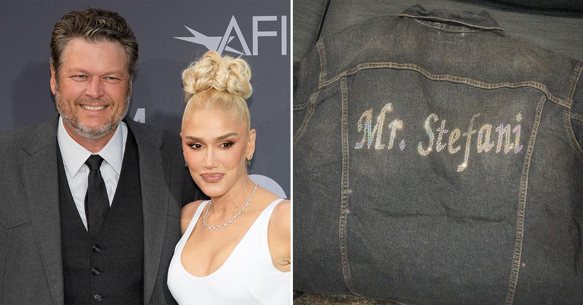 fans slam gwen stefani gifting blake shelton mr stefani jean jacket pp