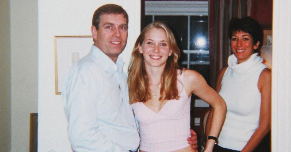 Photo of Prince Andrew, Virginia Giuffre and Ghislaine Maxwell