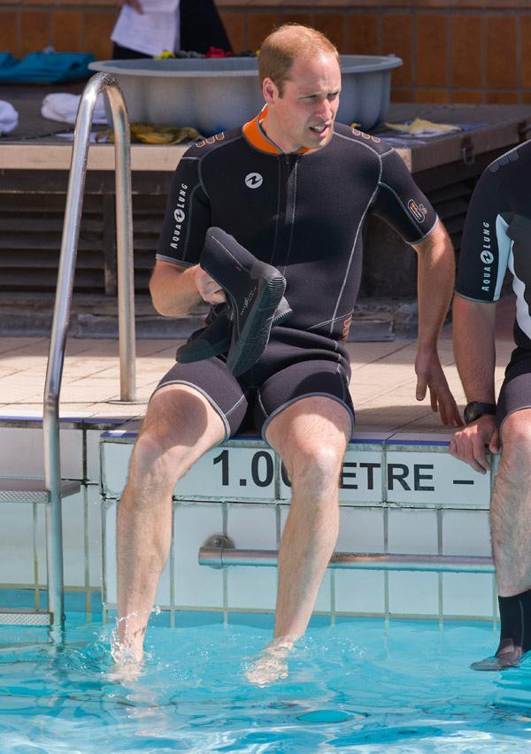 Prince william wet suit