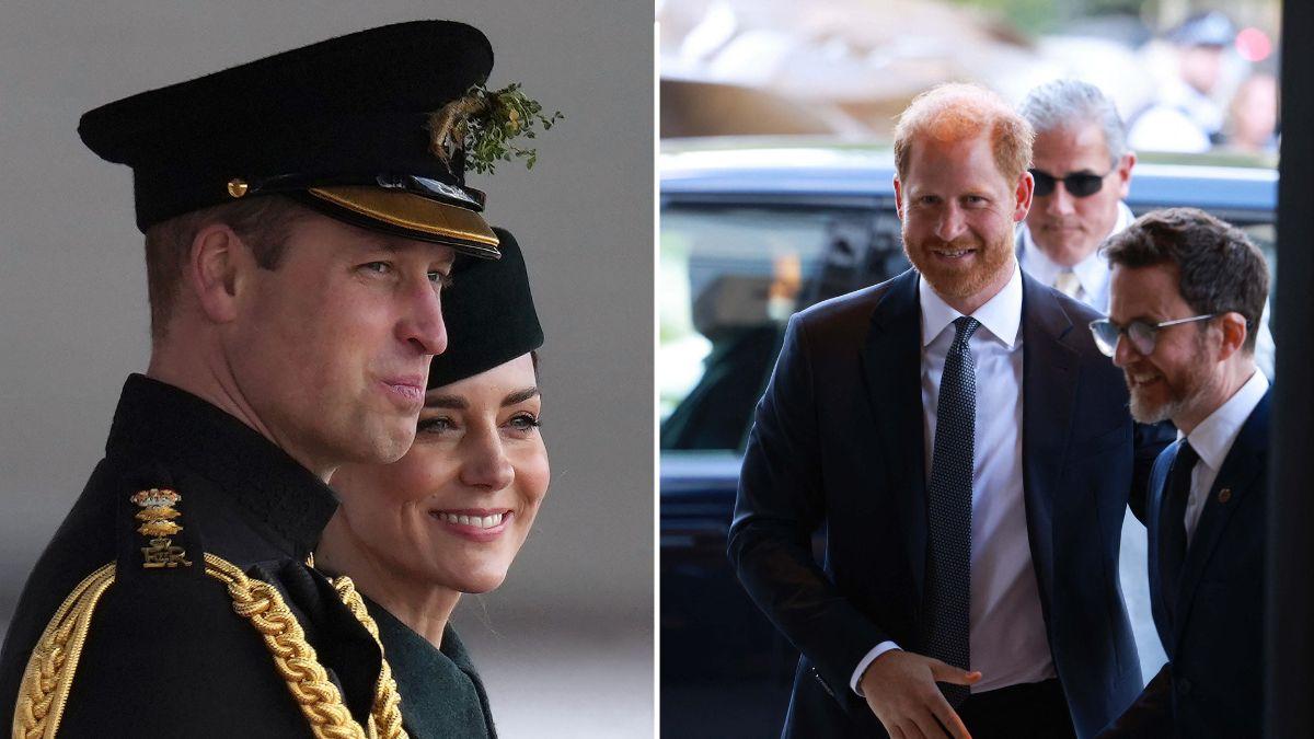Split photo of Prince William and Prince Harry