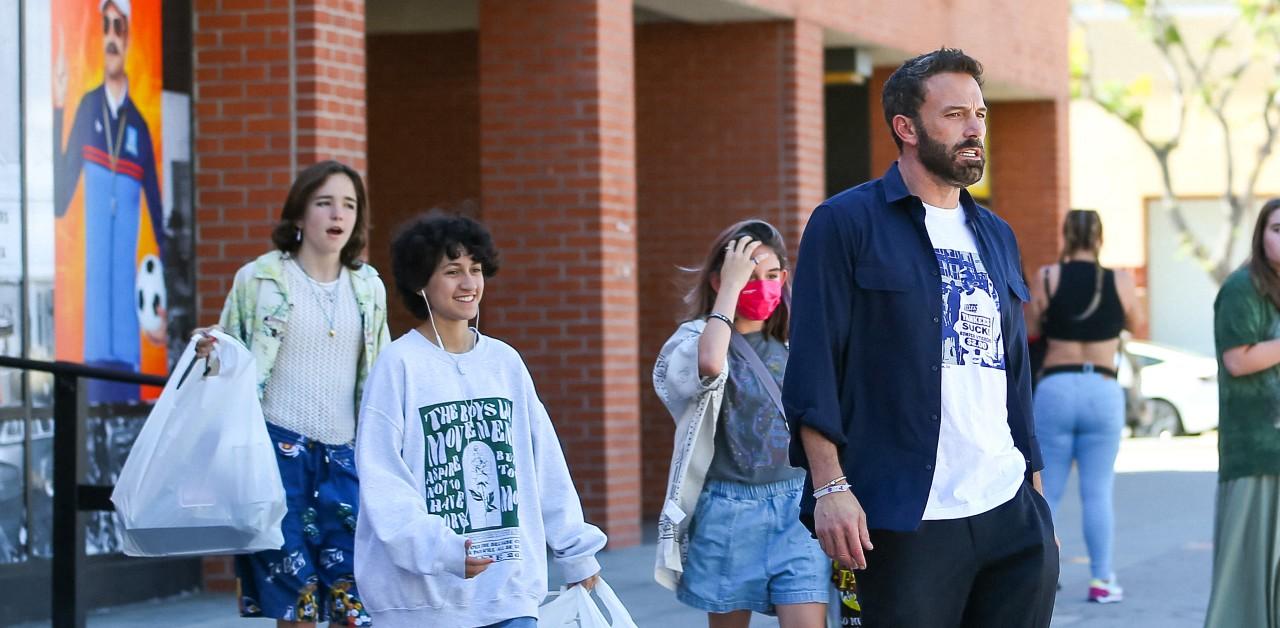 ben affleck kids halloween shopping