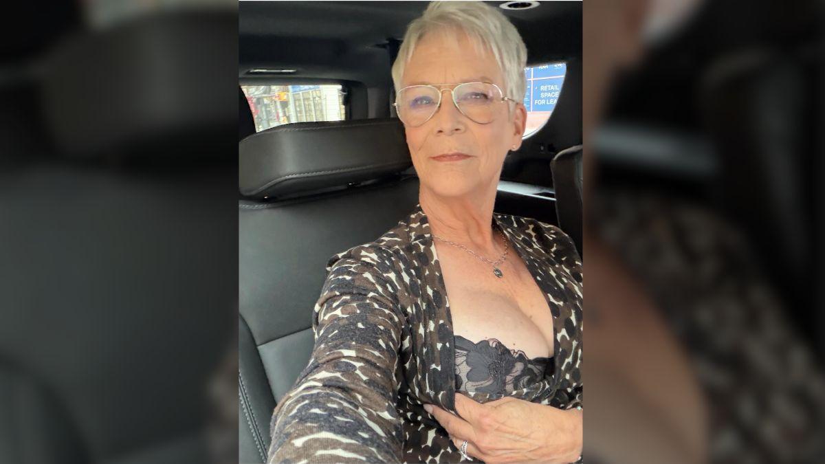 image of Jamie Lee Curtis supports Maggie Gyllenhaal with a bold NYC lingerie moment.