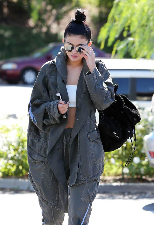 Kylie Jenner and Tyga leaving lovis restaurant together in Calabasas