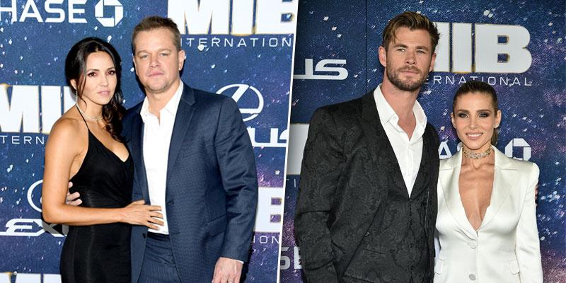 Chris Hemsworth Matt Damon And Wife Celebrate Elsa Patakys Birthday
