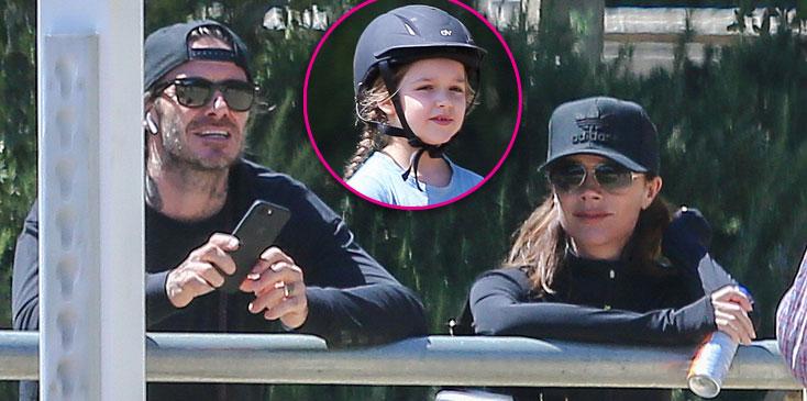 Victoria David Beckham Daughter Harper Photos Long