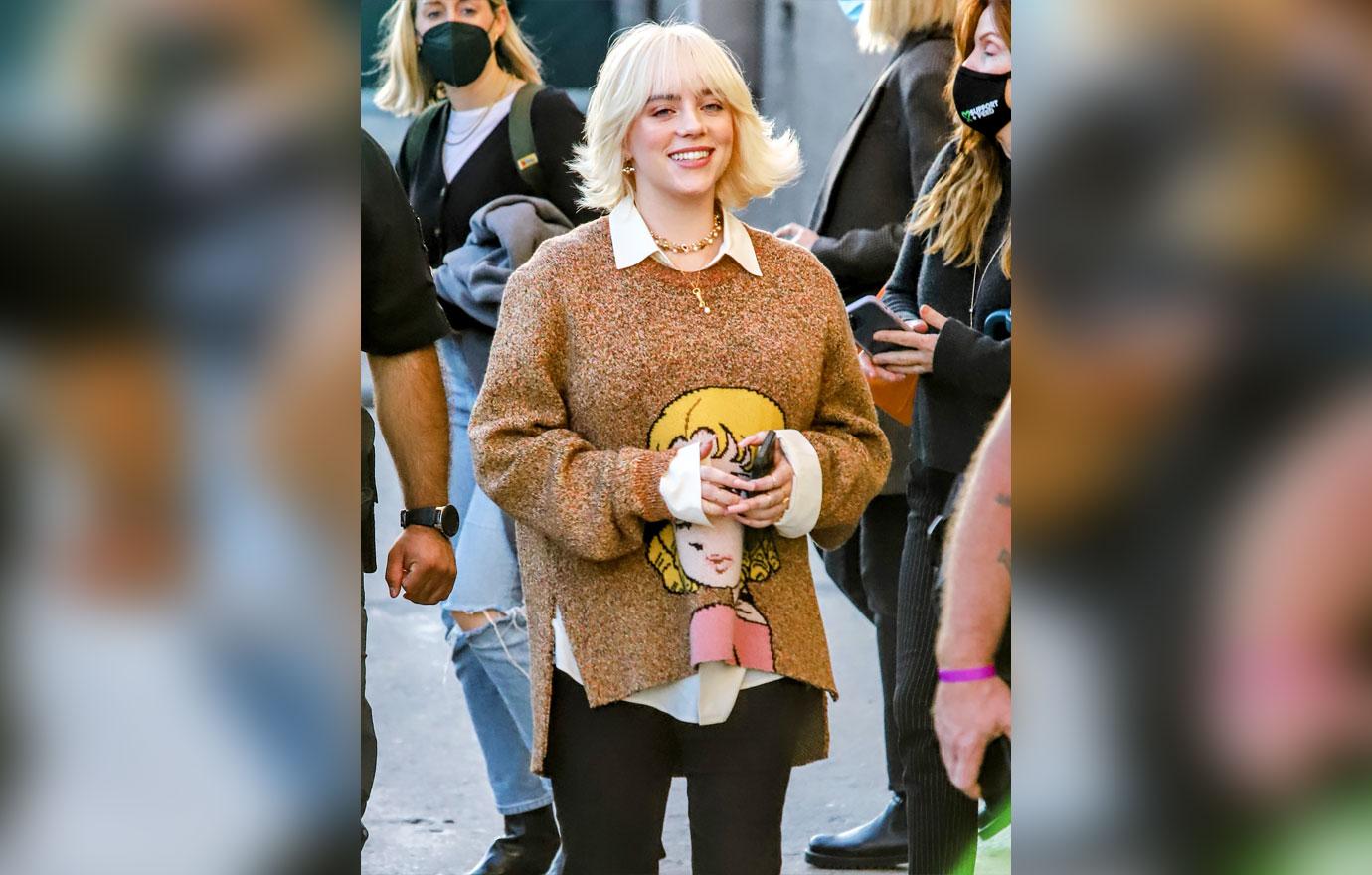 billie eilish outside jimmy kimmel live